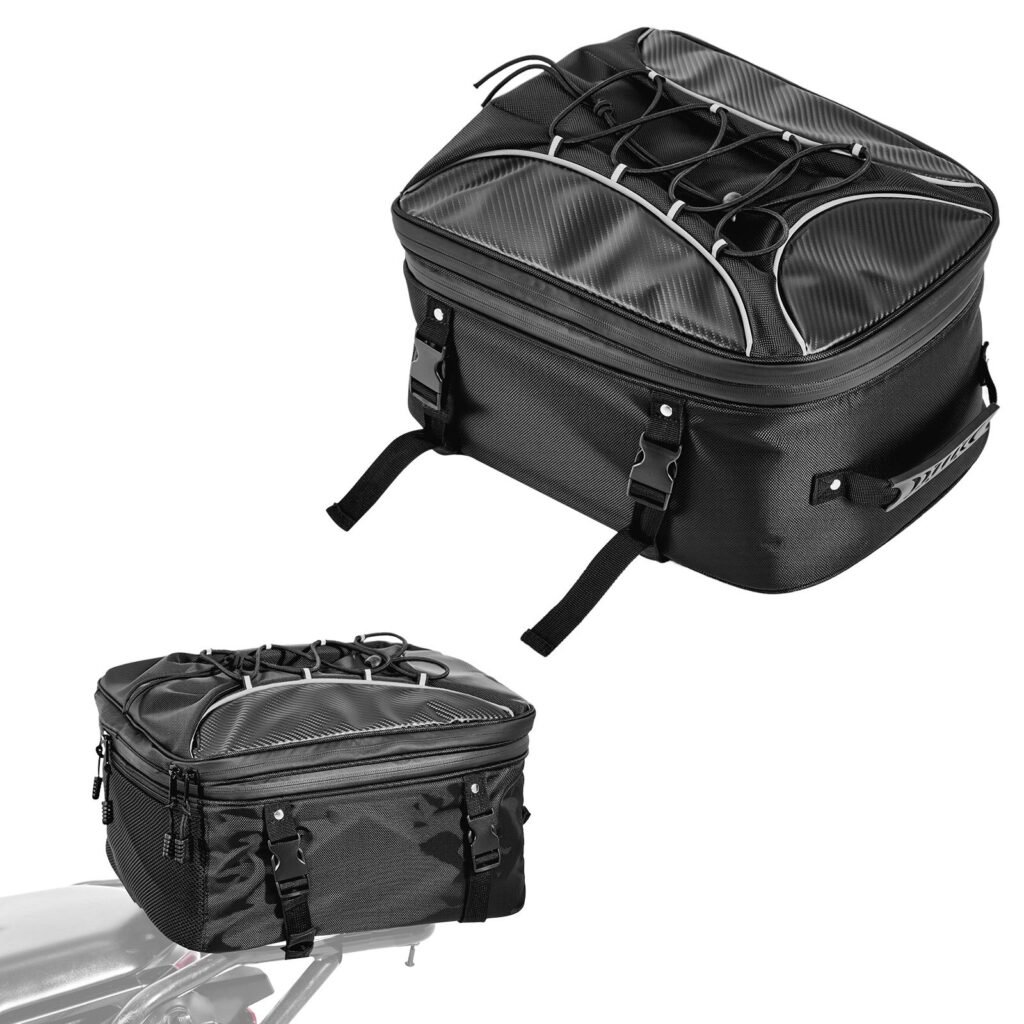 expandable motorcycle tail bag 22 34l grows for the ride home
