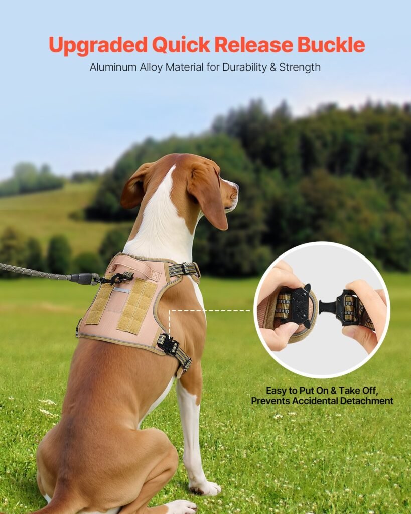 no pull tactical dog harness takes the strain off their neck