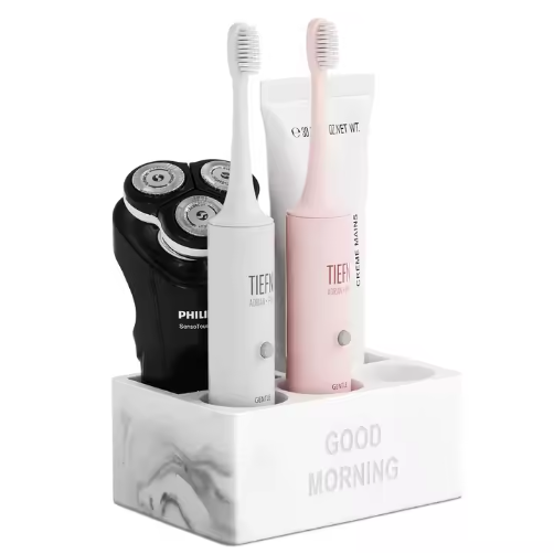 electric toothbrush & toothpaste counter organizer