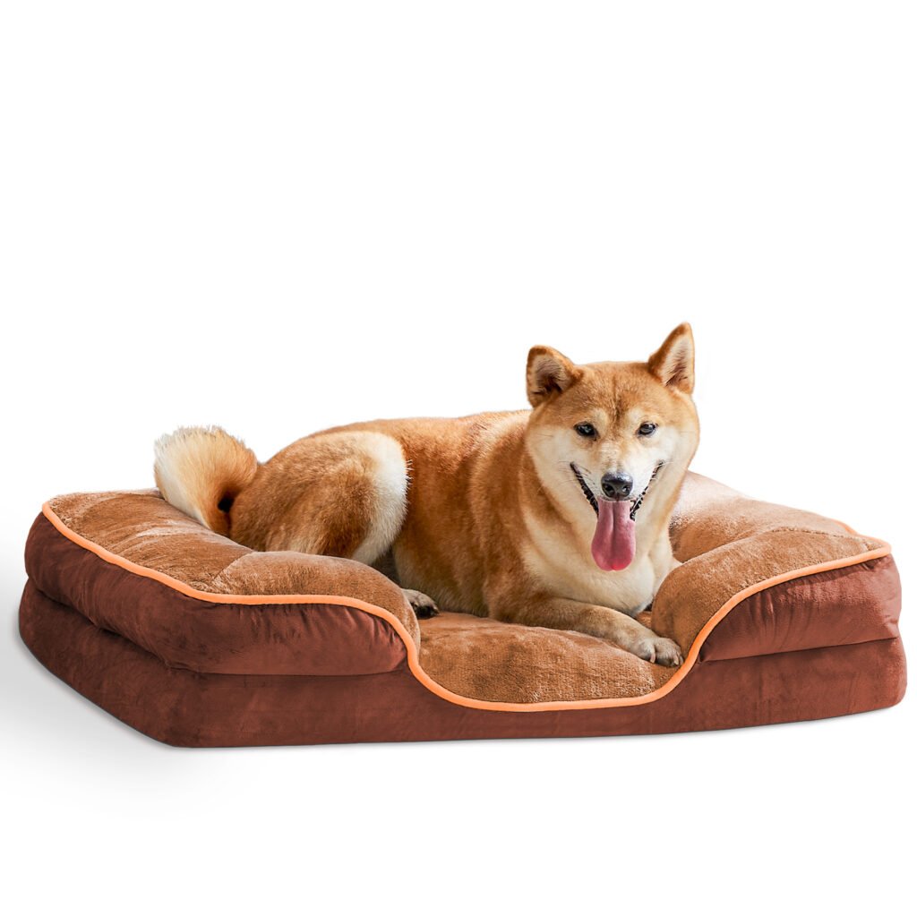 memory foam pet bed orthopedic support, washable cover