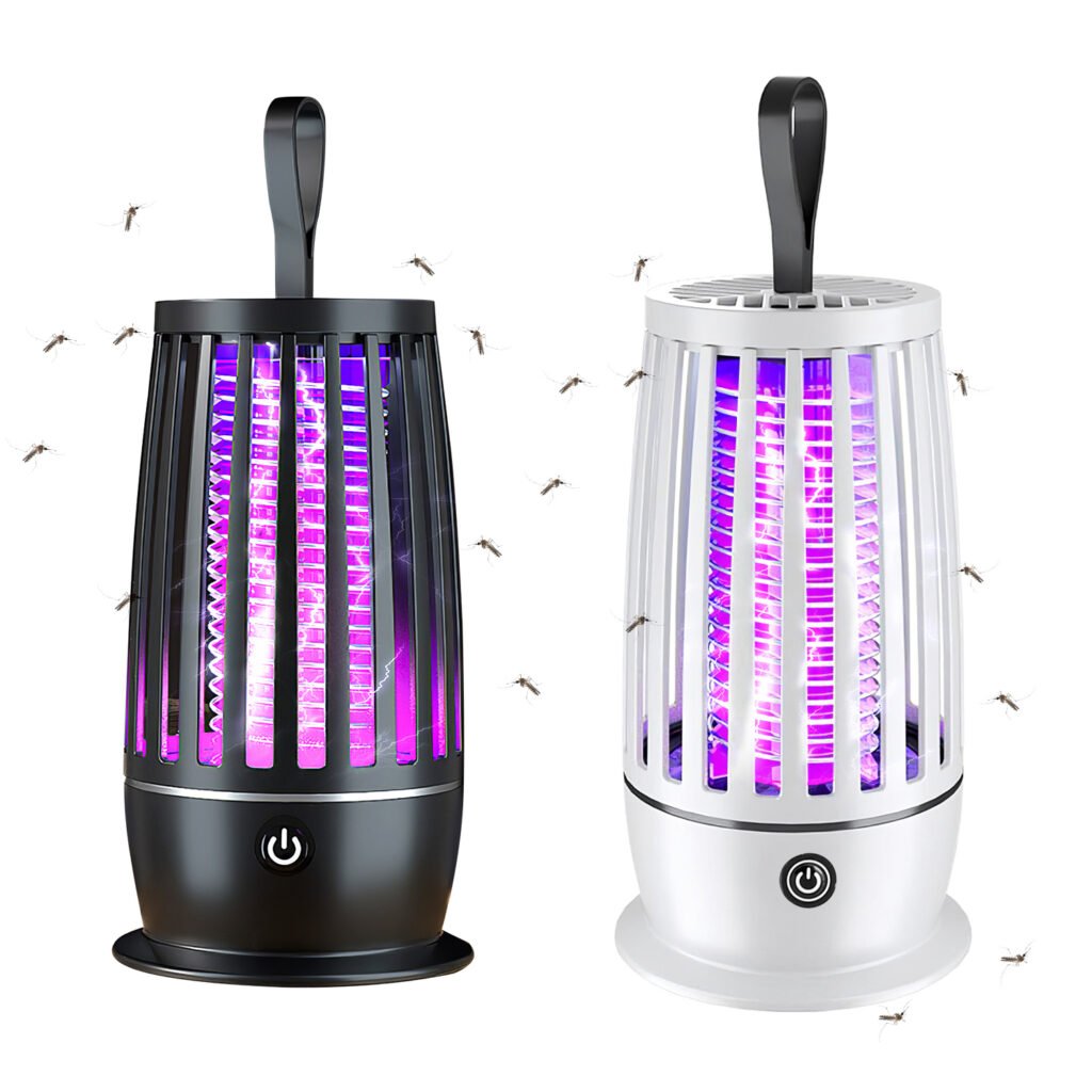 rechargeable bug zapper lantern covers 1,600 sq ft